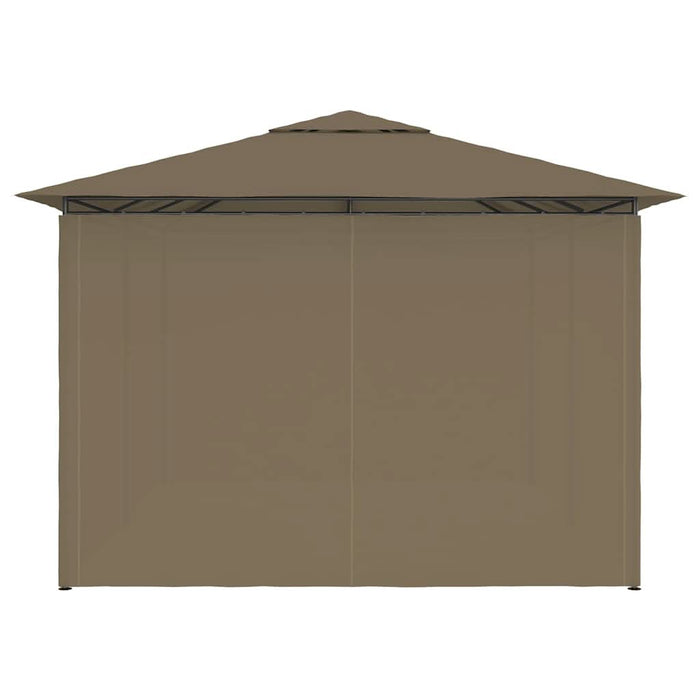 Pavilion de grădină cu perdele, gri taupe, 4 x 3 m, 180 g/m² - WALTI WALTI