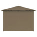 Pavilion de grădină cu perdele, gri taupe, 4 x 3 m, 180 g/m² - WALTI WALTI