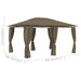 Pavilion de grădină cu perdele, gri taupe, 4 x 3 m, 180 g/m² - WALTI WALTI
