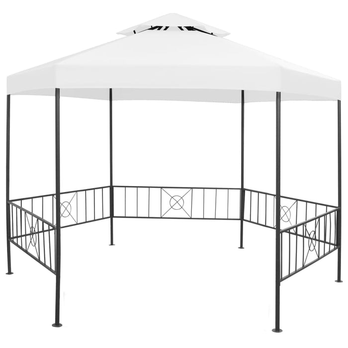 Pavilion de grădină, alb, 323 x 275 x 265 cm, 180 g/m² WALTI