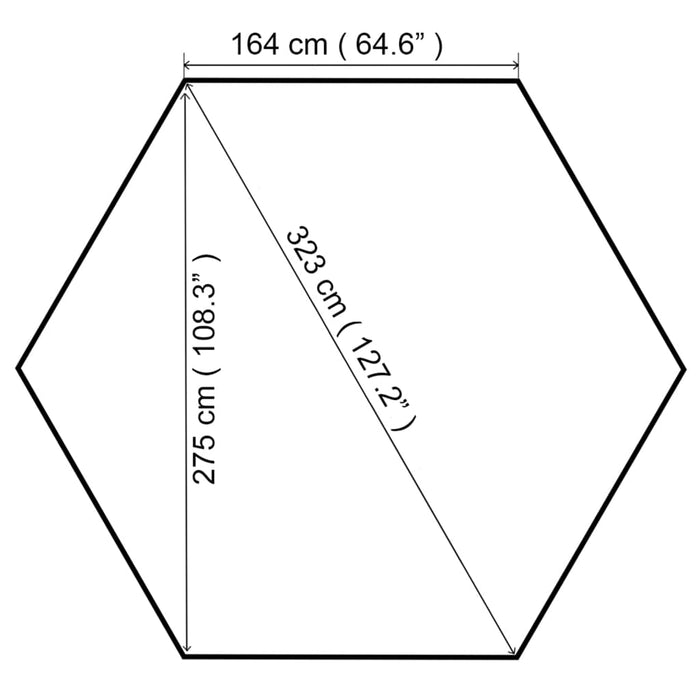 Pavilion de grădină, alb, 323 x 275 x 265 cm, 180 g/m² WALTI
