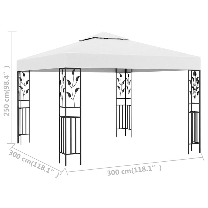 Pavilion de grădină, alb, 3 x 3 m, 180 g/m² - WALTI WALTI