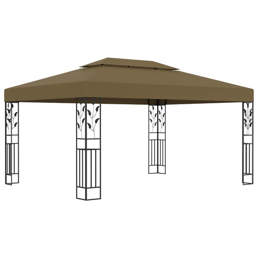Pavilion cu acoperiș dublu, gri taupe, 3 x 4 m, 180 g/m² - WALTI WALTI
