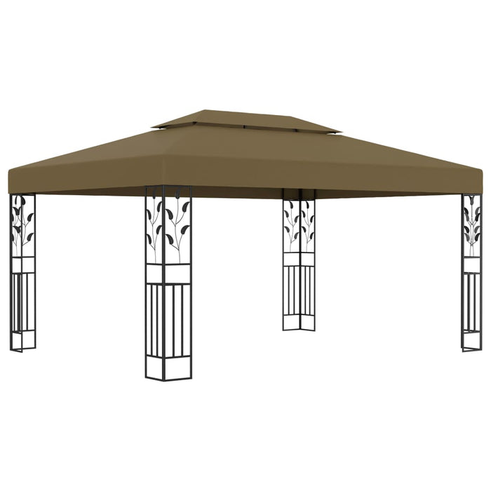 Pavilion cu acoperiș dublu, gri taupe, 3 x 4 m, 180 g/m² - WALTI WALTI