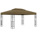 Pavilion cu acoperiș dublu, gri taupe, 3 x 4 m, 180 g/m² - WALTI WALTI