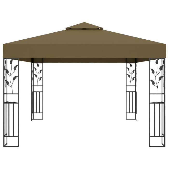 Pavilion cu acoperiș dublu, gri taupe, 3 x 4 m, 180 g/m² - WALTI WALTI