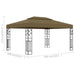 Pavilion cu acoperiș dublu, gri taupe, 3 x 4 m, 180 g/m² - WALTI WALTI