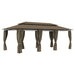 Pavilion cu perdele, gri taupe, 600 x 298 x 270 cm, 180 g/m² - WALTI WALTI
