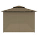 Pavilion cu perdele, gri taupe, 600 x 298 x 270 cm, 180 g/m² - WALTI WALTI