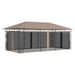 Pavilion cu plasă anti-țânțari, gri taupe, 6x3x2,73 m, 180 g/m² - WALTI WALTI