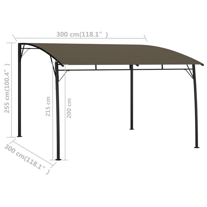 Copertină pavilion de grădină, gri taupe, 3 x 3 x 2,55 m - WALTI WALTI