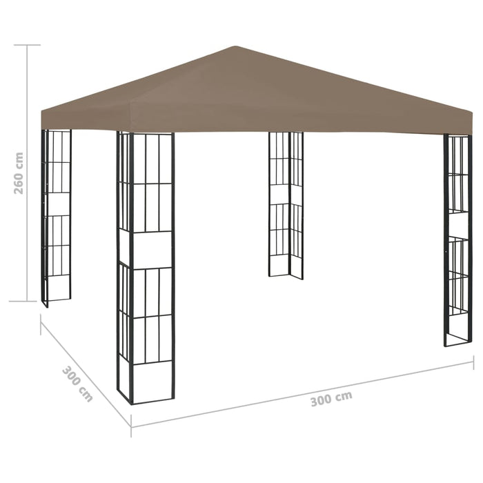 Pavilion, gri taupe, 3 x 3 m - WALTI WALTI