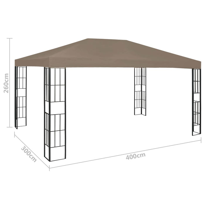 Pavilion, gri taupe, 4 x 3 m - WALTI WALTI