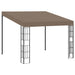Pavilion montat pe perete, gri taupe, 3 x 3 m, material textil - WALTI WALTI