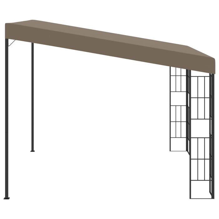 Pavilion montat pe perete, gri taupe, 3 x 3 m, material textil - WALTI WALTI