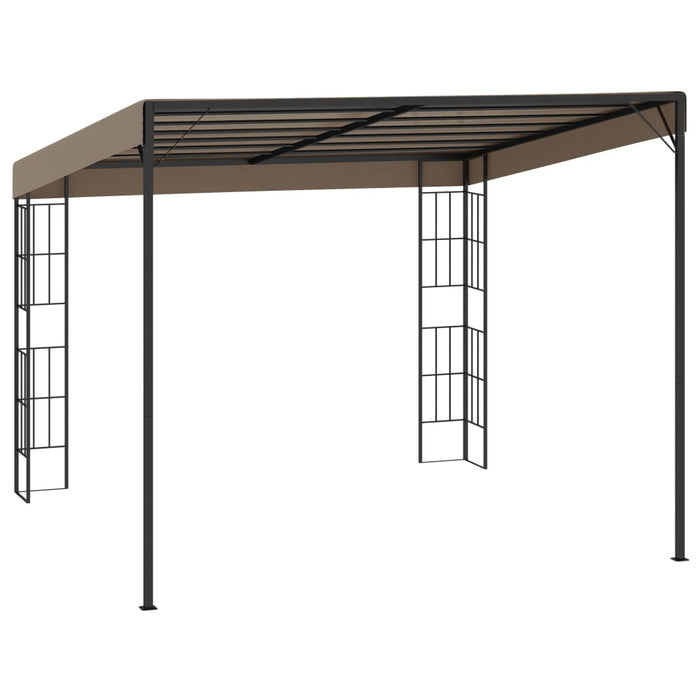 Pavilion montat pe perete, gri taupe, 3 x 3 m, material textil - WALTI WALTI