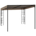 Pavilion montat pe perete, gri taupe, 3 x 3 m, material textil - WALTI WALTI
