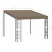 Pavilion montat pe perete, gri taupe, 3 x 3 m, material textil - WALTI WALTI