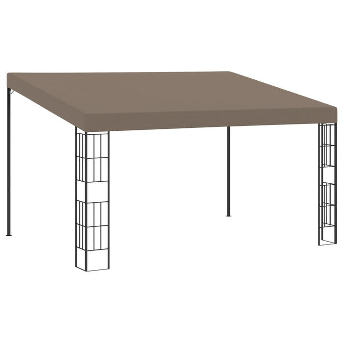 Pavilion montat pe perete, 4x3 m, textil, gri taupe - WALTI WALTI
