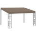 Pavilion montat pe perete, 4x3 m, textil, gri taupe - WALTI WALTI
