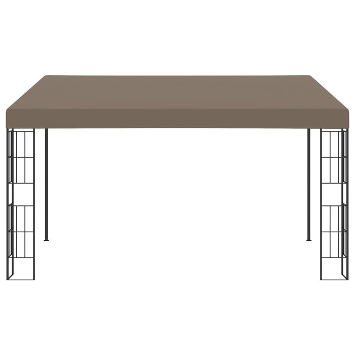 Pavilion montat pe perete, 4x3 m, textil, gri taupe - WALTI WALTI