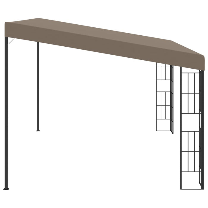 Pavilion montat pe perete, 4x3 m, textil, gri taupe - WALTI WALTI