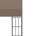 Pavilion montat pe perete, 4x3 m, textil, gri taupe - WALTI WALTI
