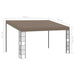Pavilion montat pe perete, 4x3 m, textil, gri taupe - WALTI WALTI