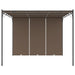 Pavilion de grădină cu perdea laterală, gri taupe, 3x3x2,25 m - WALTI WALTI