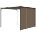 Pavilion de grădină cu perdea laterală, gri taupe, 3x3x2,25 m - WALTI WALTI