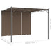 Pavilion de grădină cu perdea laterală, gri taupe, 3x3x2,25 m - WALTI WALTI