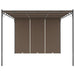 Pavilion de grădină cu perdea laterală, gri taupe, 4x3x2,25 m - WALTI WALTI