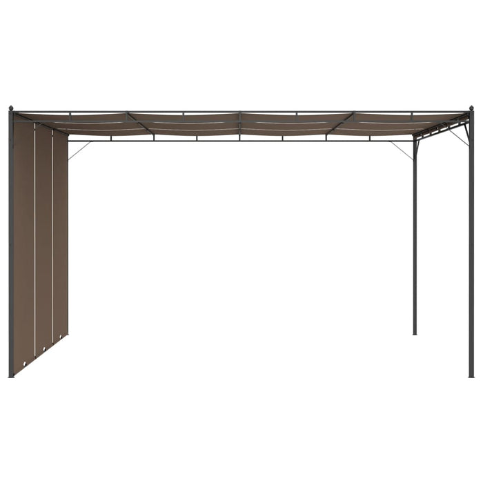 Pavilion de grădină cu perdea laterală, gri taupe, 4x3x2,25 m - WALTI WALTI