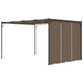 Pavilion de grădină cu perdea laterală, gri taupe, 4x3x2,25 m - WALTI WALTI