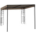 Pavilion montat pe perete, gri taupe, 3x3x2,5 m - WALTI WALTI