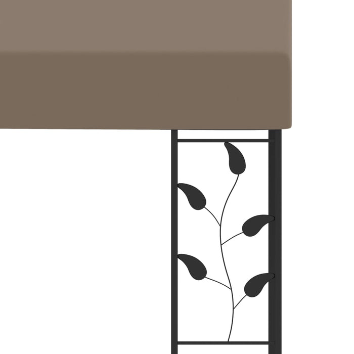 Pavilion montat pe perete, gri taupe, 3x3x2,5 m - WALTI WALTI