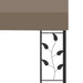 Pavilion montat pe perete, gri taupe, 3x3x2,5 m - WALTI WALTI