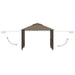 Pavilion extinsii duble acoperiș gri taupe 3x3x2,75 m 180 g/m² - WALTI WALTI