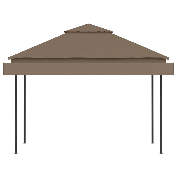 Pavilion extinsii duble acoperiș gri taupe 3x3x2,75 m 180 g/m² - WALTI WALTI