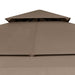 Pavilion extinsii duble acoperiș gri taupe 3x3x2,75 m 180 g/m² - WALTI WALTI