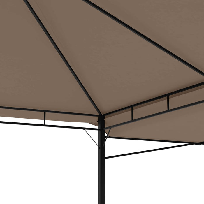 Pavilion extinsii duble acoperiș gri taupe 3x3x2,75 m 180 g/m² - WALTI WALTI