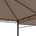 Pavilion extinsii duble acoperiș gri taupe 3x3x2,75 m 180 g/m² - WALTI WALTI