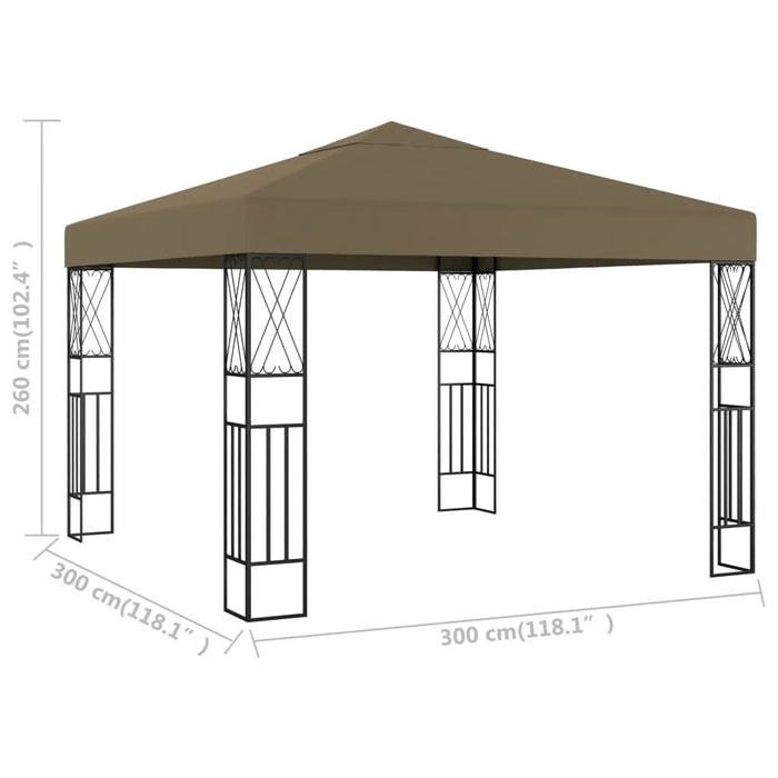Pavilion, gri taupe, 3 x 3 m, material textil WALTI