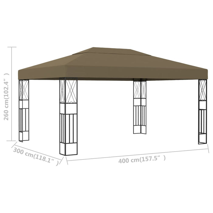 Pavilion, gri taupe, 3 x 4 m, material textil - WALTI WALTI