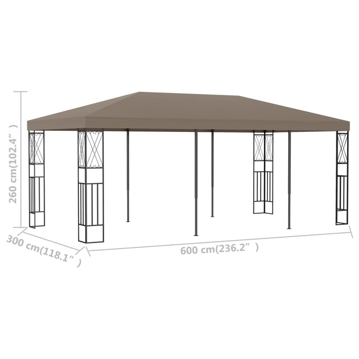 Pavilion, gri taupe, 6 x 3 m, material textil - WALTI WALTI