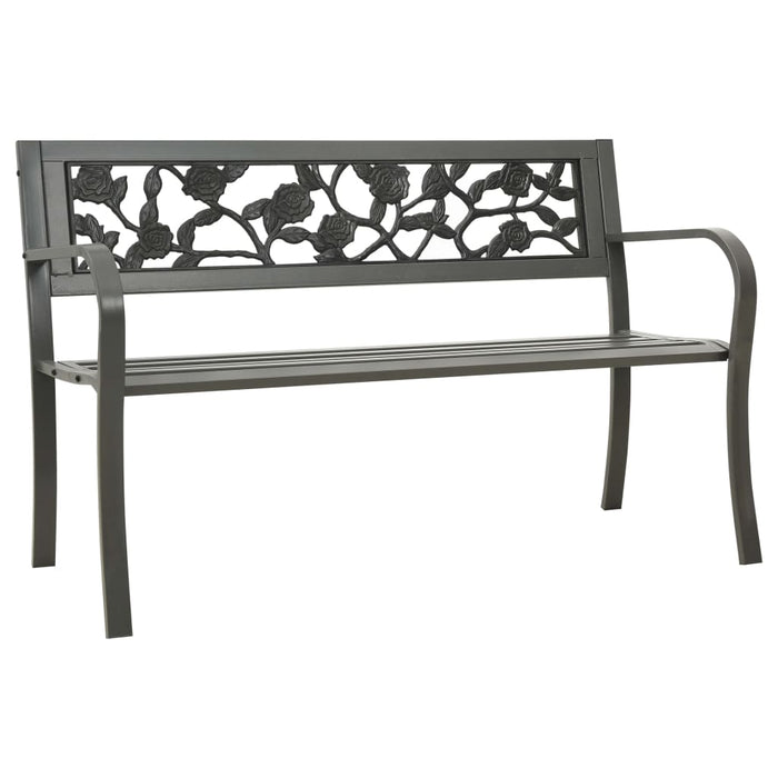 Bancă de grădină, gri, 125 cm, oțel WALTI