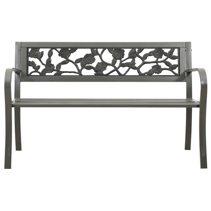 Bancă de grădină, gri, 125 cm, oțel WALTI