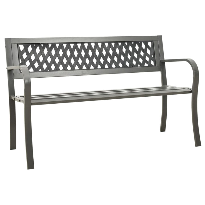 Bancă de grădină, gri, 125 cm, oțel - WALTI WALTI