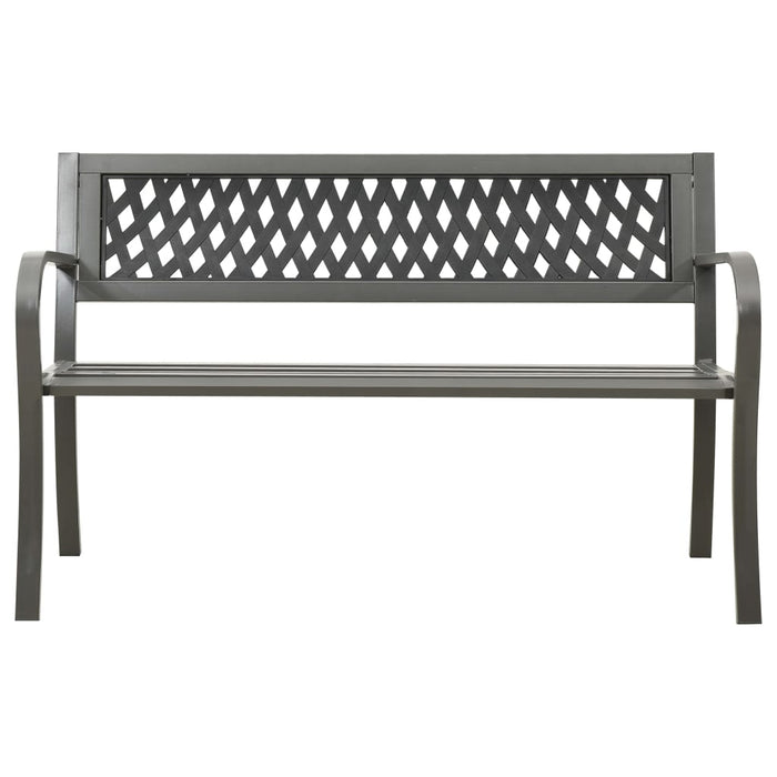 Bancă de grădină, gri, 125 cm, oțel - WALTI WALTI