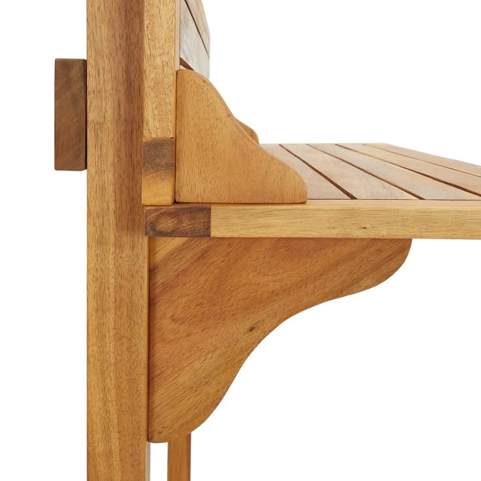 Masă de bar pentru balcon, 90x37x122,5 cm, lemn masiv de acacia - WALTI WALTI